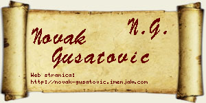 Novak Gušatović vizit kartica